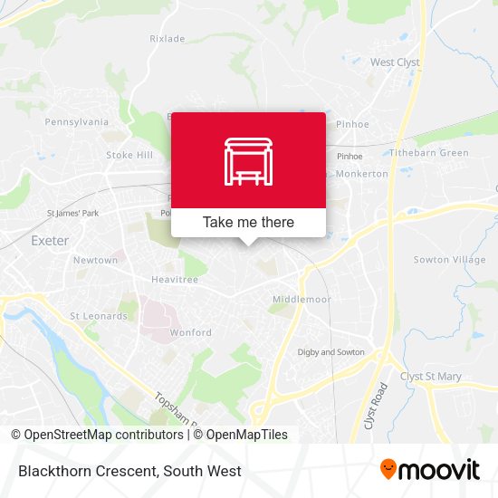 Blackthorn Crescent map