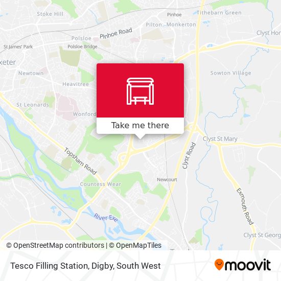 Tesco Filling Station, Digby map