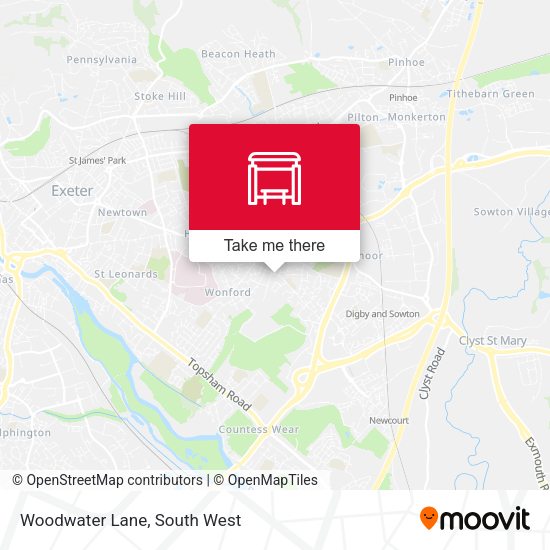 Woodwater Lane map