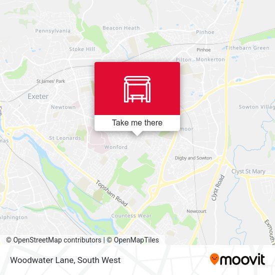 Woodwater Lane map