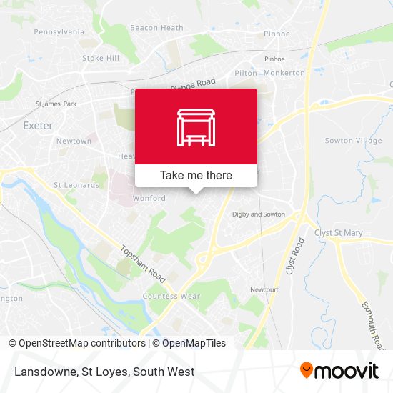 Lansdowne, St Loyes map