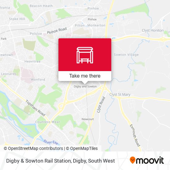Digby & Sowton Rail Station, Digby map