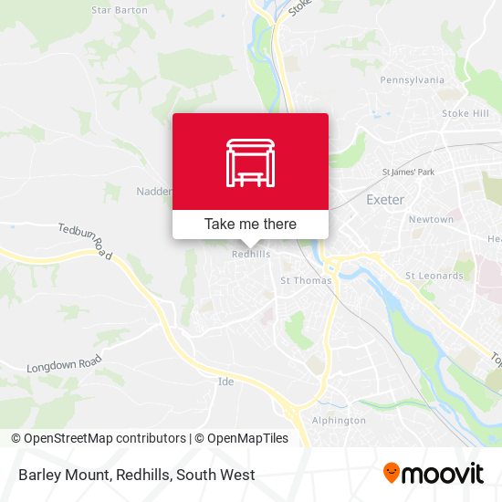 Barley Mount, Redhills map