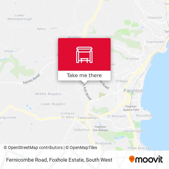 Fernicombe Road, Foxhole Estate map