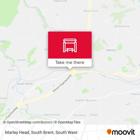 Marley Head, South Brent map