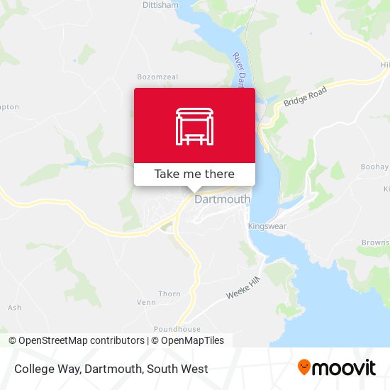 College Way, Dartmouth map