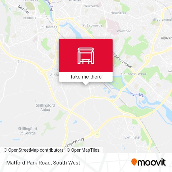 Matford Park Road map