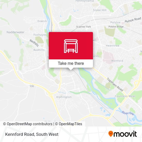 Kennford Road map