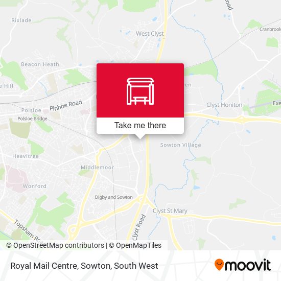 Royal Mail Centre, Sowton map