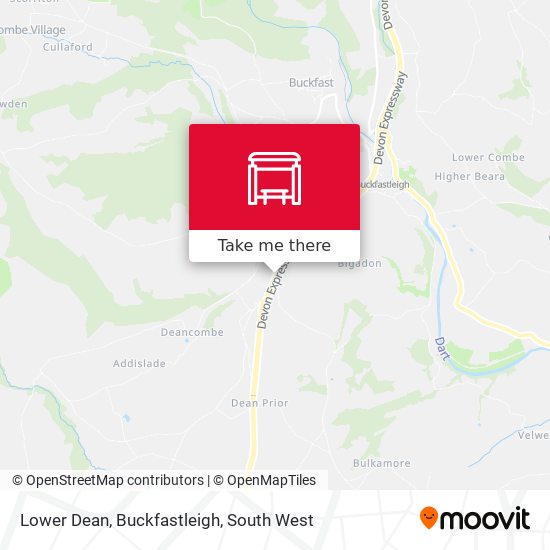 Lower Dean, Buckfastleigh map