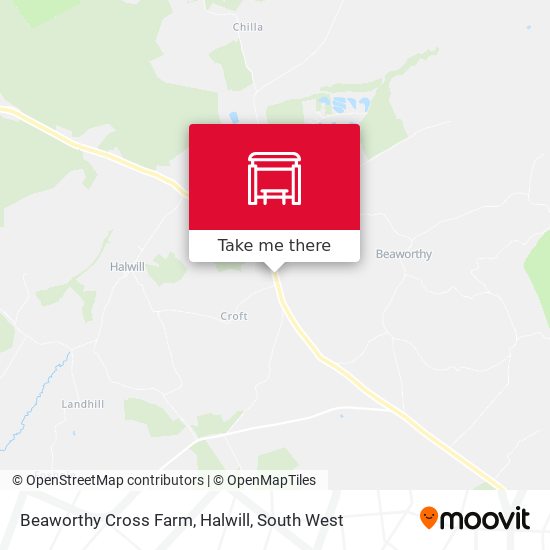 Beaworthy Cross Farm, Halwill map