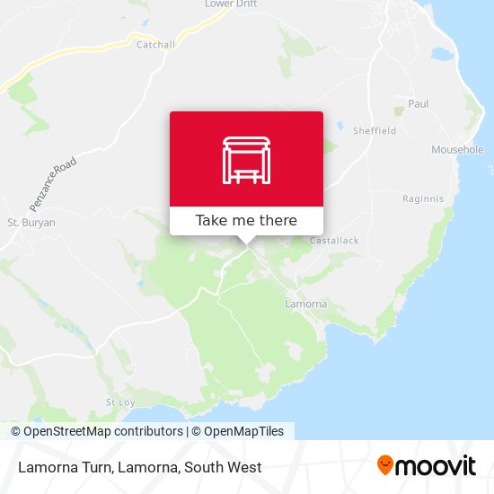 Lamorna Turn, Lamorna map