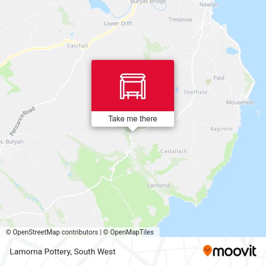 Lamorna Pottery map