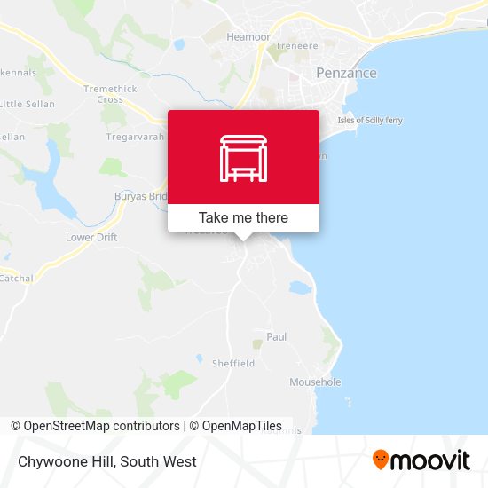 Chywoone Hill map