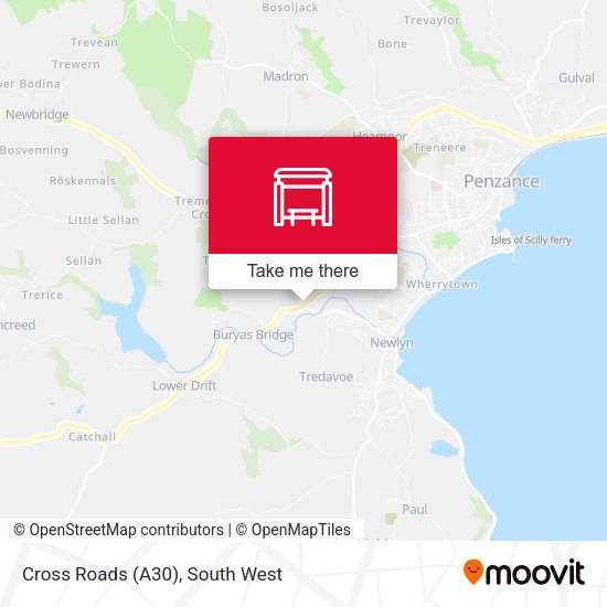 Cross Roads (A30) map