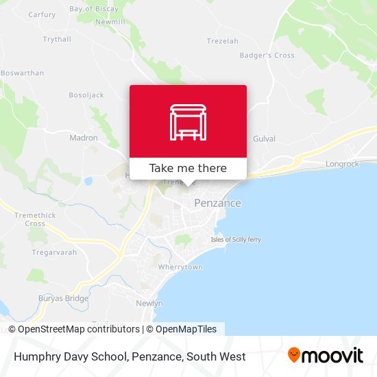 Humphry Davy School, Penzance map