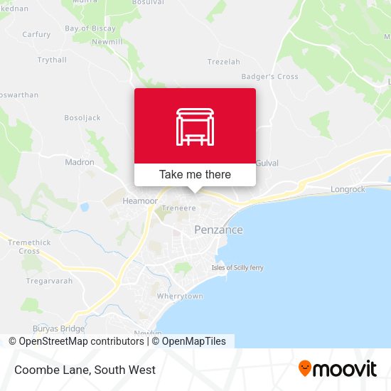 Coombe Lane map