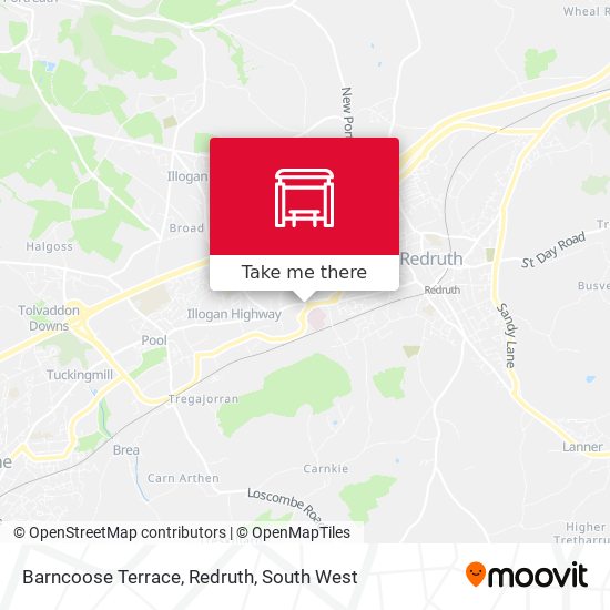 Barncoose Terrace, Redruth map