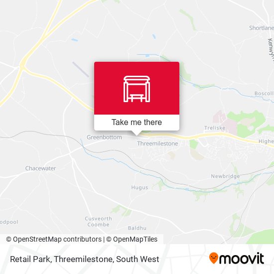 Retail Park, Threemilestone map