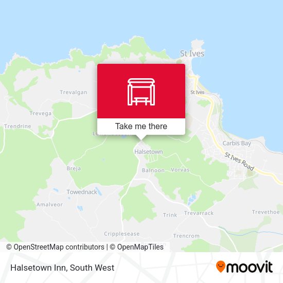 Halsetown Inn map