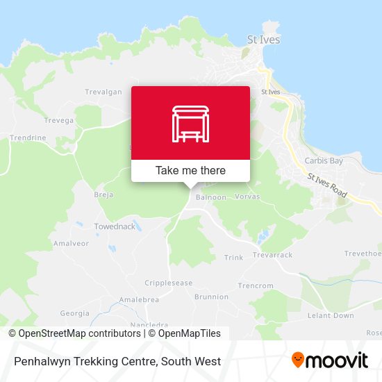 Penhalwyn Trekking Centre map