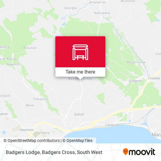 Badgers Lodge, Badgers Cross map