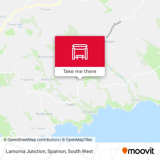 Lamorna Junction, Sparnon map