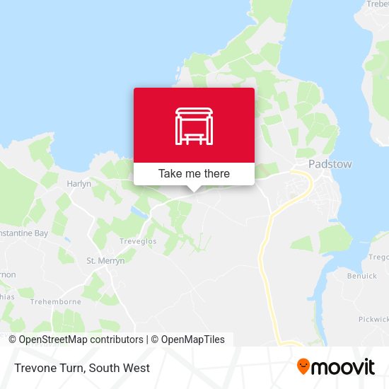 Trevone Turn map