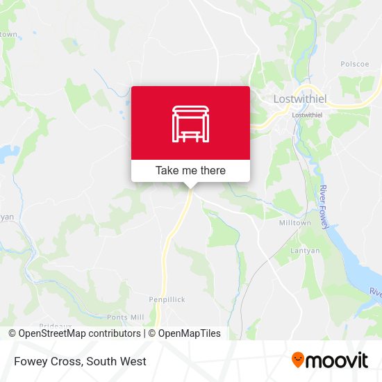 Fowey Cross map