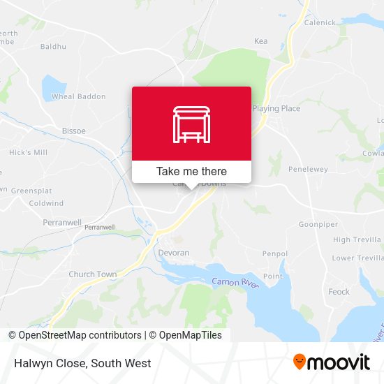Halwyn Close map