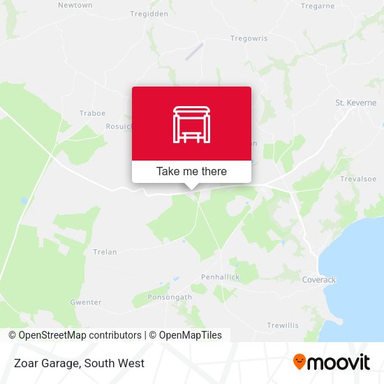Zoar Garage map
