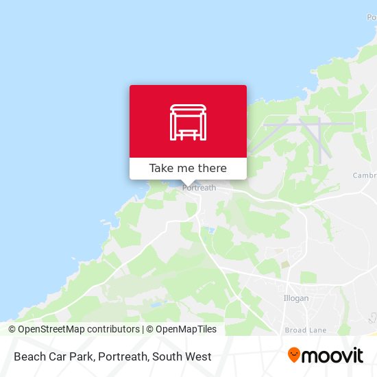 Beach Car Park, Portreath map