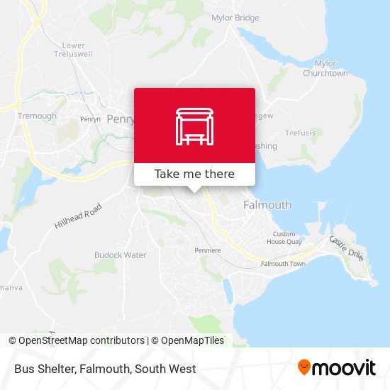Bus Shelter, Falmouth map