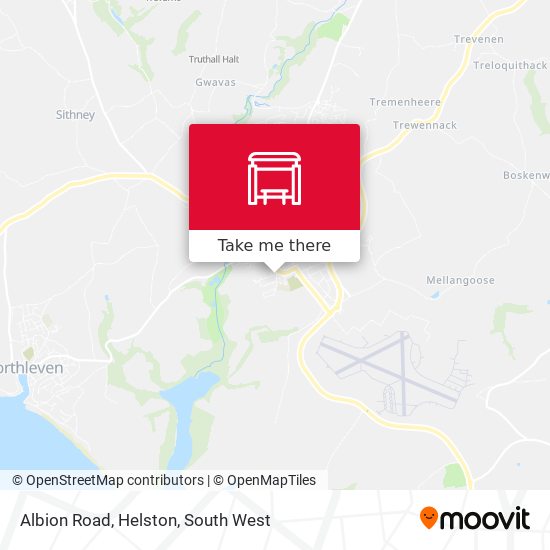 Albion Road, Helston map