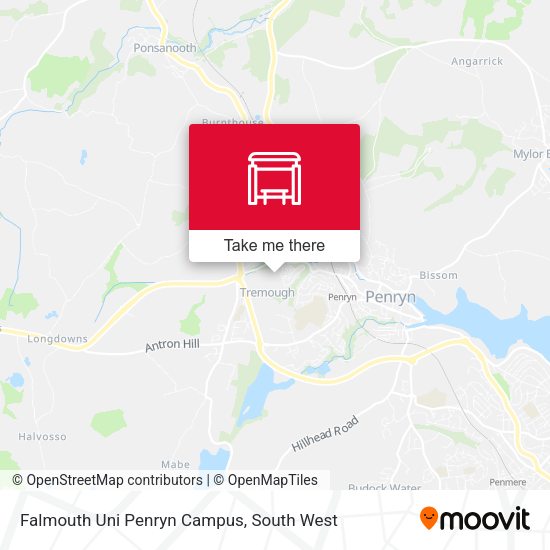 Falmouth Uni Penryn Campus map