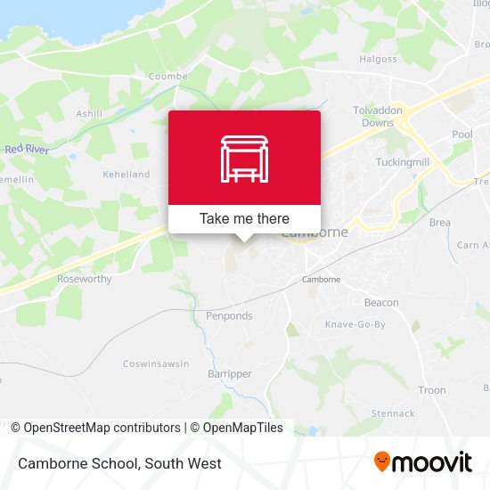 Camborne School map