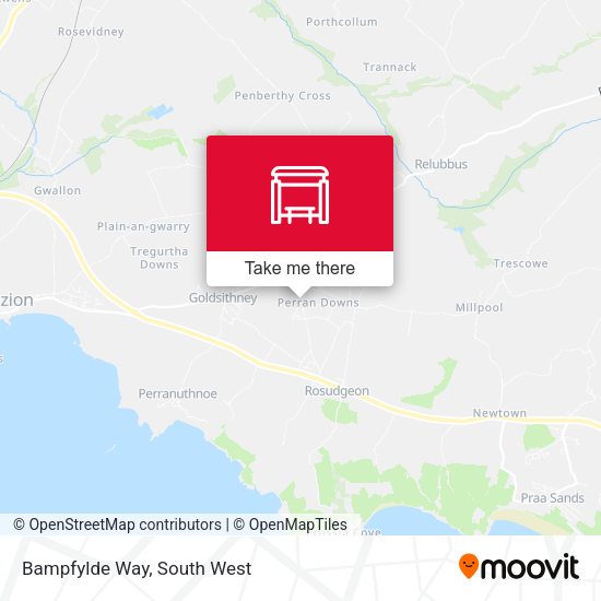 Bampfylde Way, Perran Downs map