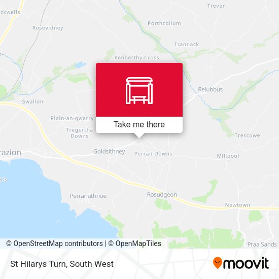St Hilarys Turn map