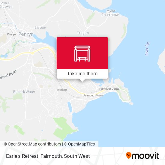 Earle's Retreat, Falmouth map