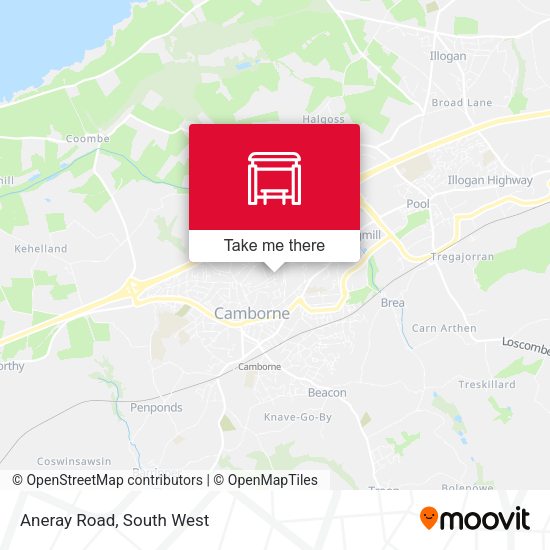 Aneray Road, Tuckingmill map