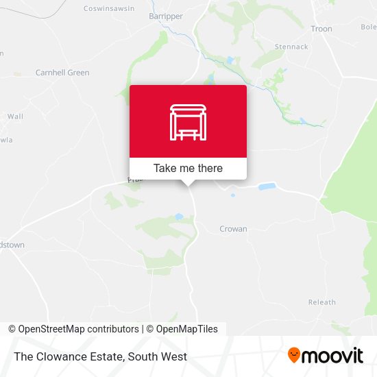 The Clowance Estate map