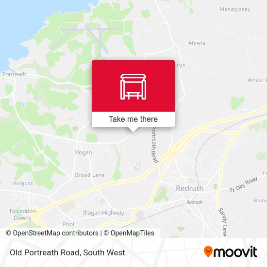 Old Portreath Road map