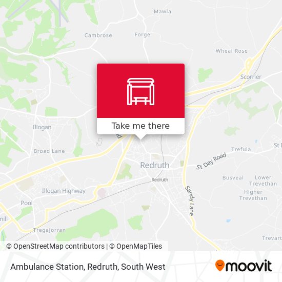 Ambulance Station, Redruth map