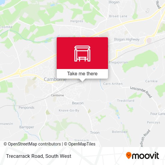 Trecarrack Road map