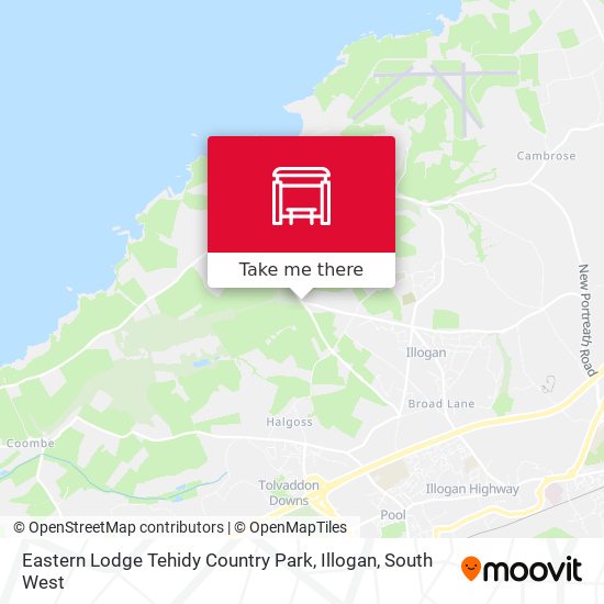 Eastern Lodge Tehidy Country Park, Illogan map