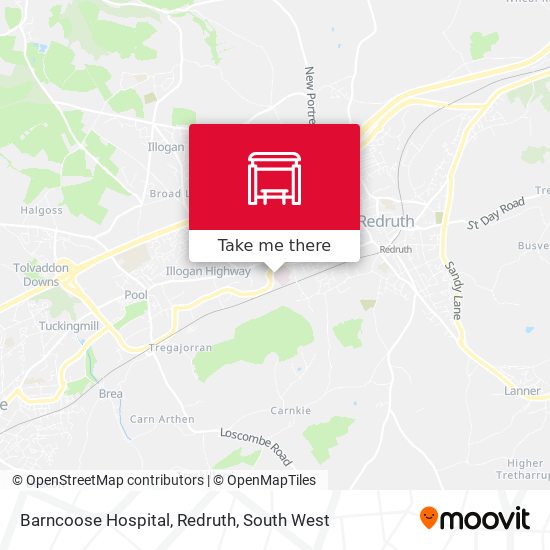 Barncoose Hospital, Redruth map