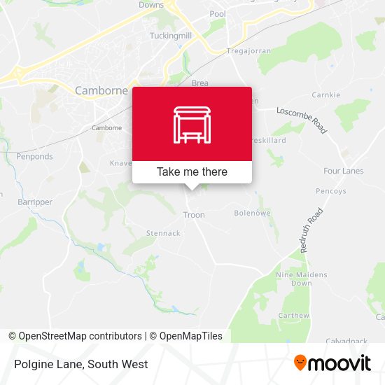 Polgine Lane map