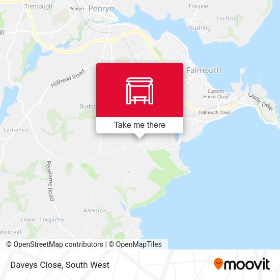Daveys Close map