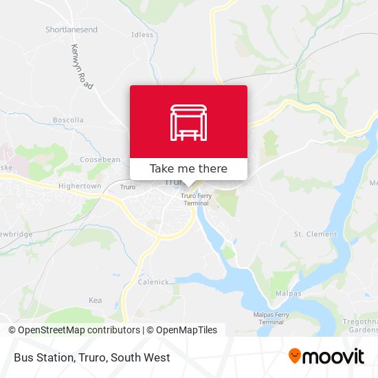 Bus Station, Truro map