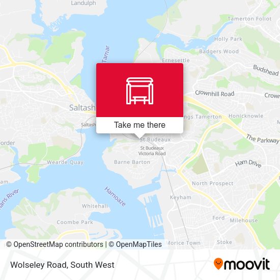 Wolseley Road map